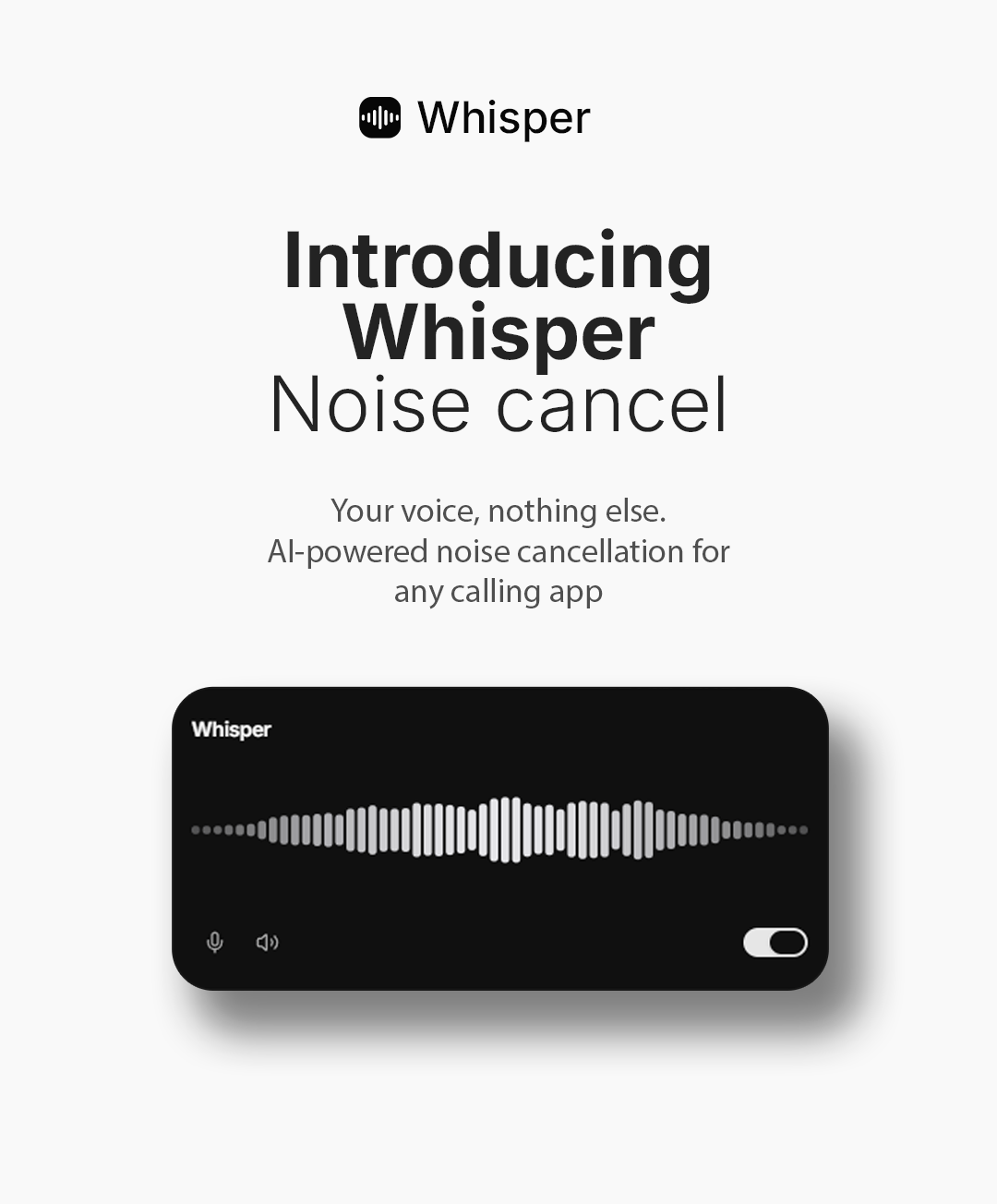Whisper - AI Noise Canceling Virtual Mic